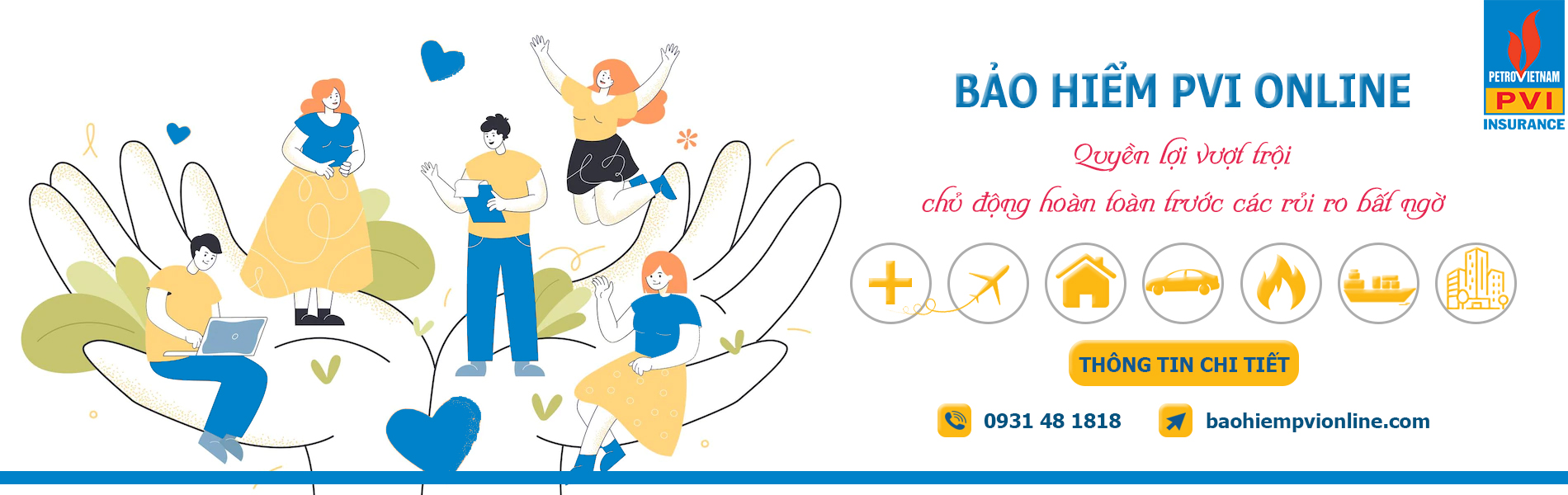 bảo hiểm online bảo hiểm cá nhân bảo hiểm doanh nghiệp bảo hiểm sức khỏe bảo hiểm tài sản banner bảo hiểm pvi bến thanh